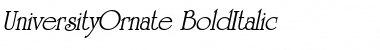 UniversityOrnate BoldItalic Font