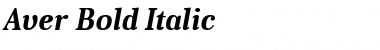 Aver Bold Italic Font