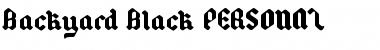 Backyard Black PERSONAL Regular Font