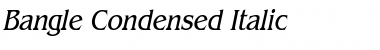 Bangle-Condensed Italic Font