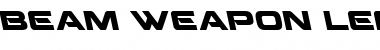 Beam Weapon Leftalic Font