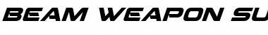 Beam Weapon Super-Italic Font