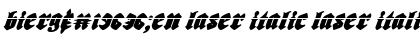Download Bierg䲴en Laser Italic Font