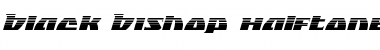 Black Bishop Halftone Italic Font