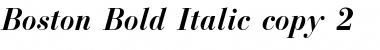 Boston Bold Italic Font