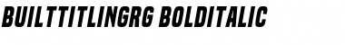 Built Titling Bold Italic Font