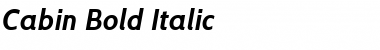 Cabin Bold Italic Font