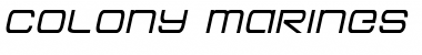 Colony Marines Semi-Italic Font Colony Marines Semi-Italic Font