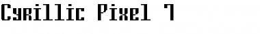 Cyrillic Pixel-7 Font