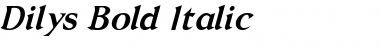 Dilys Bold Italic Font