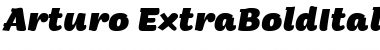 Arturo Trial ExtraBold Italic Font