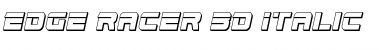 Edge Racer 3D Italic Font