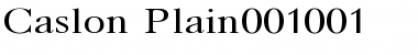 Caslon Plain Font