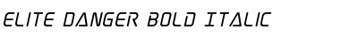 Elite Danger Bold Italic Font