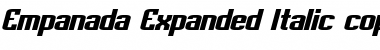 Empanada Expanded Italic Font