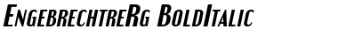 Engebrechtre Bold Italic Font