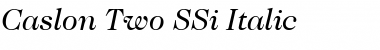 Caslon Two SSi Italic Font