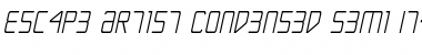 Download Escape Artist Condensed Semi-Italic Font