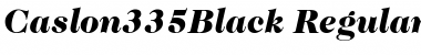 Caslon335Black RegularItalic Font