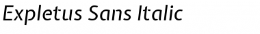 Expletus Sans Italic