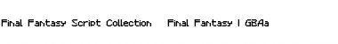 Final Fantasy I GBAa Regular Font