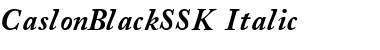 CaslonBlackSSK Italic