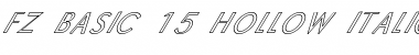 FZ BASIC 15 HOLLOW ITALIC Normal Font