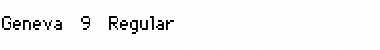 Geneva 9 Regular Font