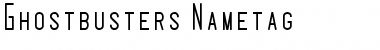 Ghostbusters Nametag Regular Font