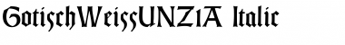Gotisch Weiss UNZ1A Italic Font