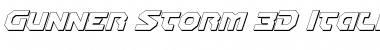 Download Gunner Storm 3D Italic Font