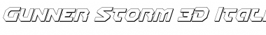 Gunner Storm 3D Italic Italic Font