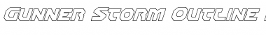 Gunner Storm Outline Italic Italic Font