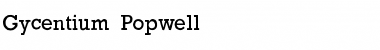 Download Gycentium Popwell Font