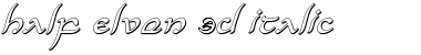 Half-Elven 3D Italic Font