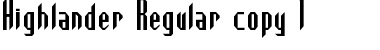 Highlander Regular Font