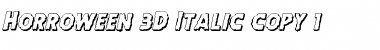 Horroween 3D Italic Italic Font