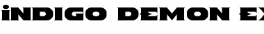 Indigo Demon Expanded Font