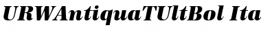 URWAntiquaTUltBol Italic Font