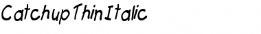 Catchup Thin Italic Font