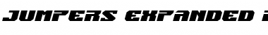 Jumpers Expanded Italic Expanded Italic Font