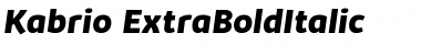 Kabrio ExtraBold Italic