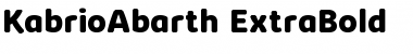 Kabrio Abarth ExtraBold Font