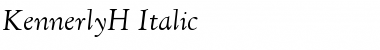 KennerlyH-Italic Font