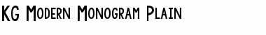 KG Modern Monogram Plain Font