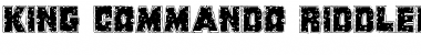 King Commando Riddled Regular Font