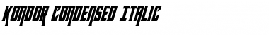 Kondor Condensed Italic Font