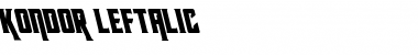 Kondor Leftalic Italic Font