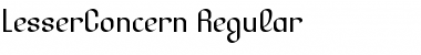 Lesser Concern Regular Font