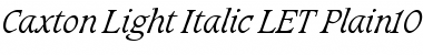 Caxton Light Italic LET Plain Font